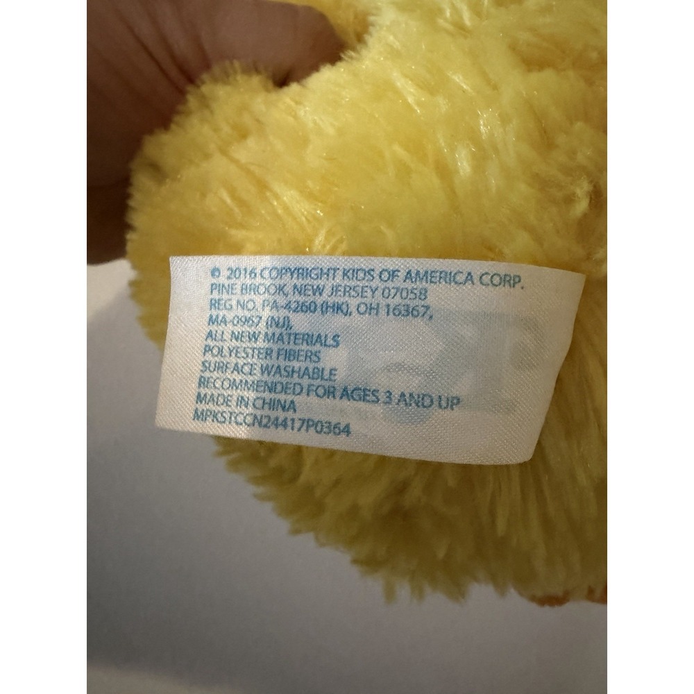 Kids of America Yellow Duck Plush Round Fluffy Stuffed Animal 7" Cute Toy - Picture 4 of 5